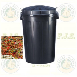 Kuka beltéri éttermi és konyhai hulladékgyűjtésre 95l zárható fekete fedéllel moslék gyűjtő